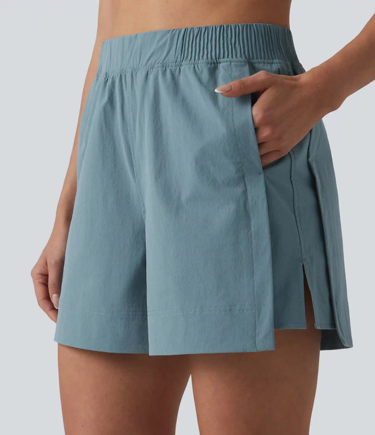 High Waisted Split InstantCool Tennis Shorts with Pockets-UPF50+