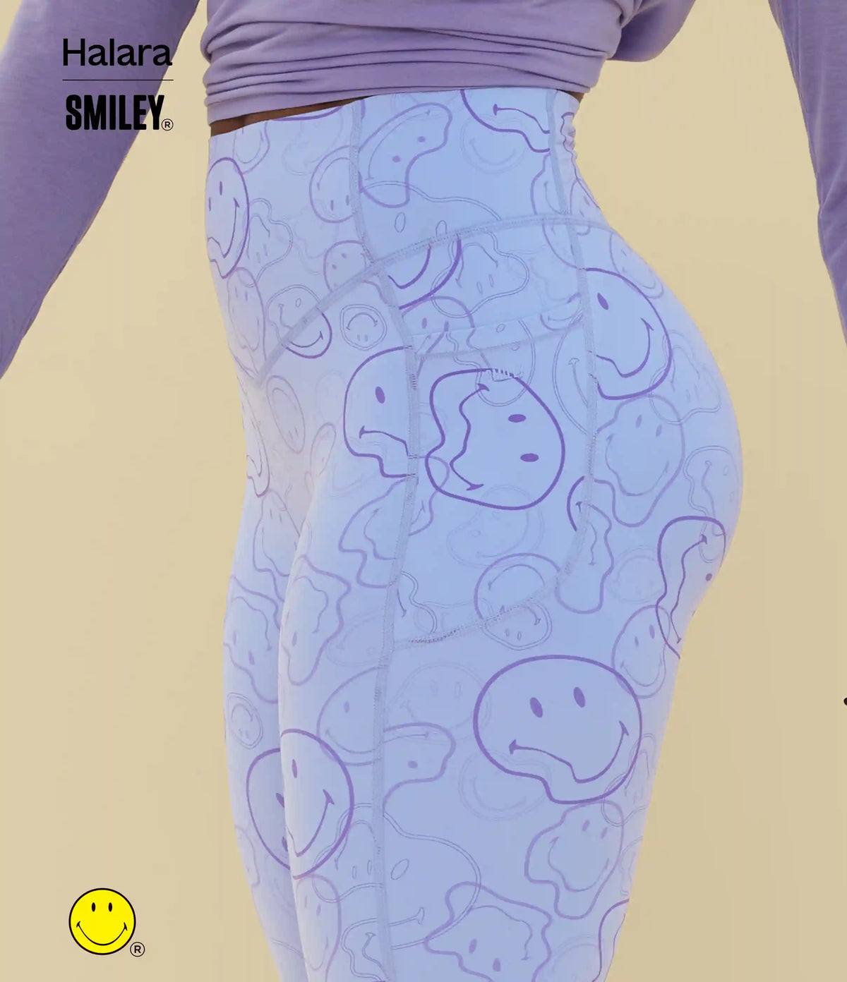 Halara X Smiley® Halara UltraSculpt™ High Waisted Scrunch Butt Lifting Tummy Control Bootcut Training Leggings with Pockets