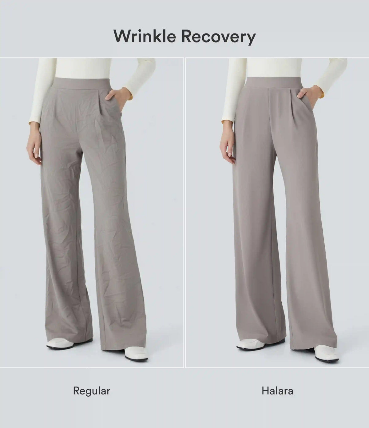 Halara Flex™ High Waisted Body Sculpt Waist-Slimming Pocket Wide Leg Micro Waffle Work Pants