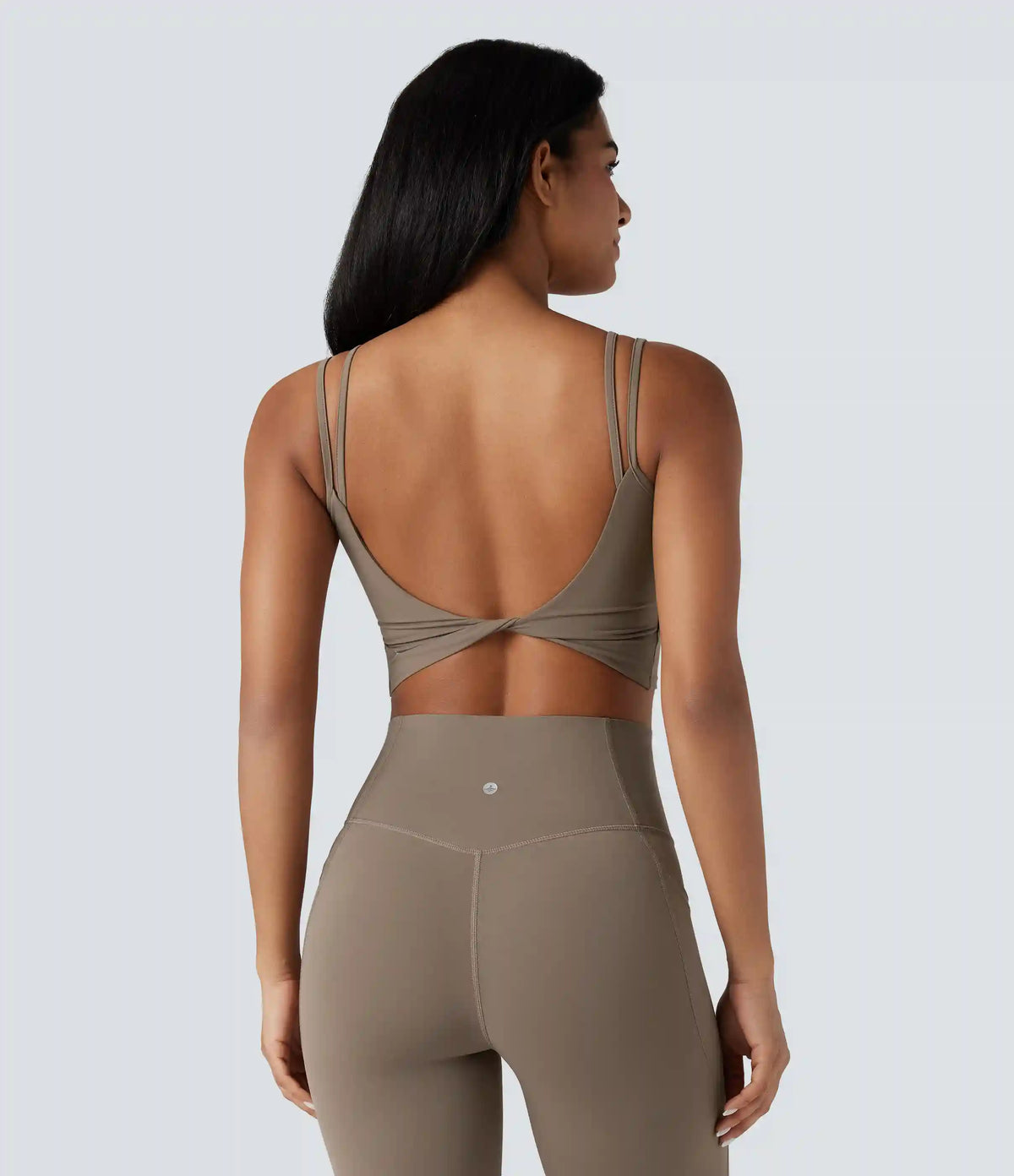 Halara UltraSculpt™ Double Straps Twisted Backless Cropped Yoga Tank Top