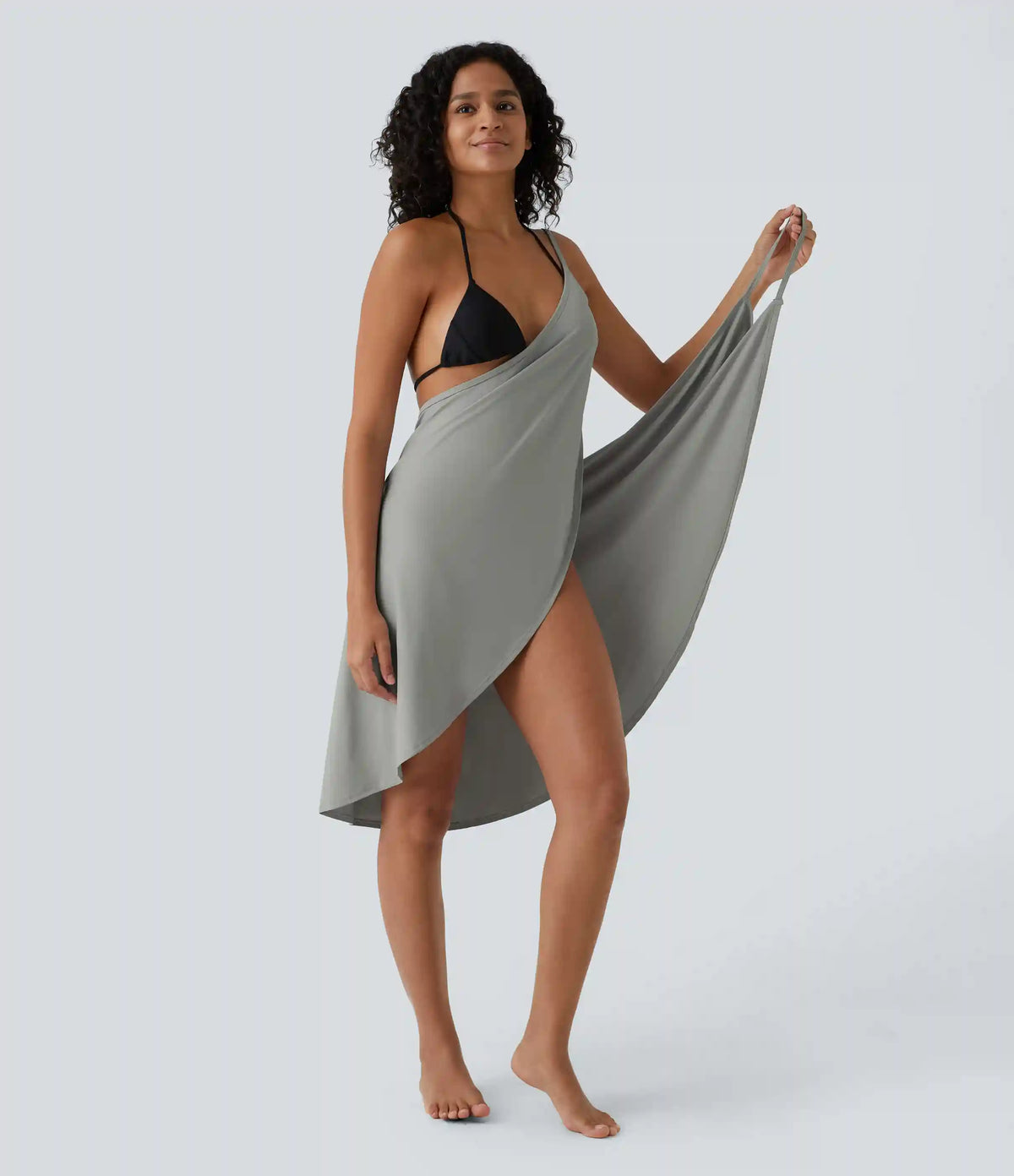 Spaghetti Strap Crossover Cover Up Wrap InstantCool Dress-UPF50+
