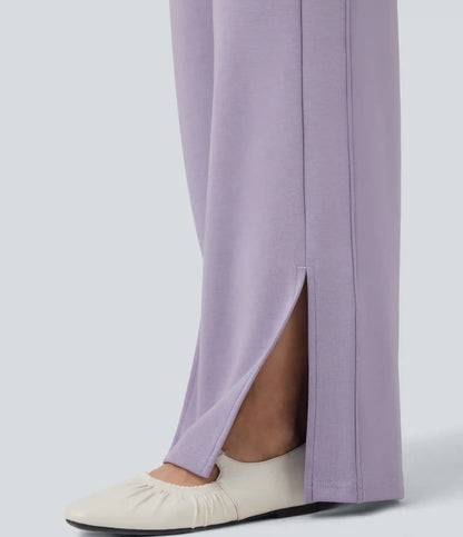 High Waisted Drawstring Casual Pants with Pockets