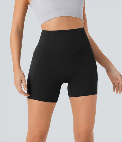 Halara UltraSculpt™ High Waisted Scrunch Butt Lifting Tummy Control Pocket Shaping Workout Biker Shorts 5''