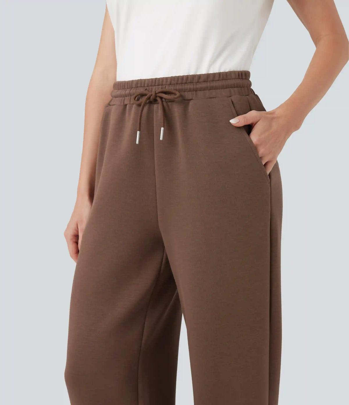 SpacerTek™ Mid Rise Drawstring Casual Joggers with Pockets