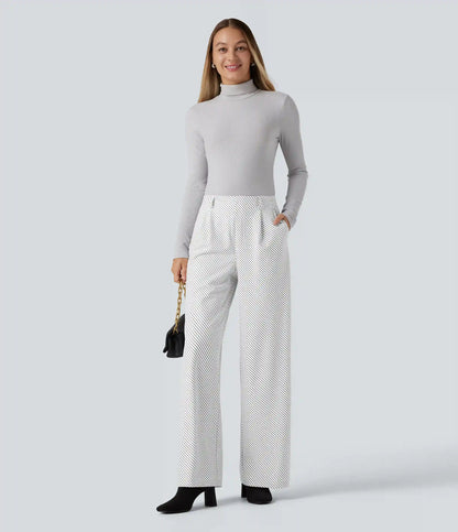 Halara Flex™ High Waisted Straight Leg Stripe Work Pants with Pockets