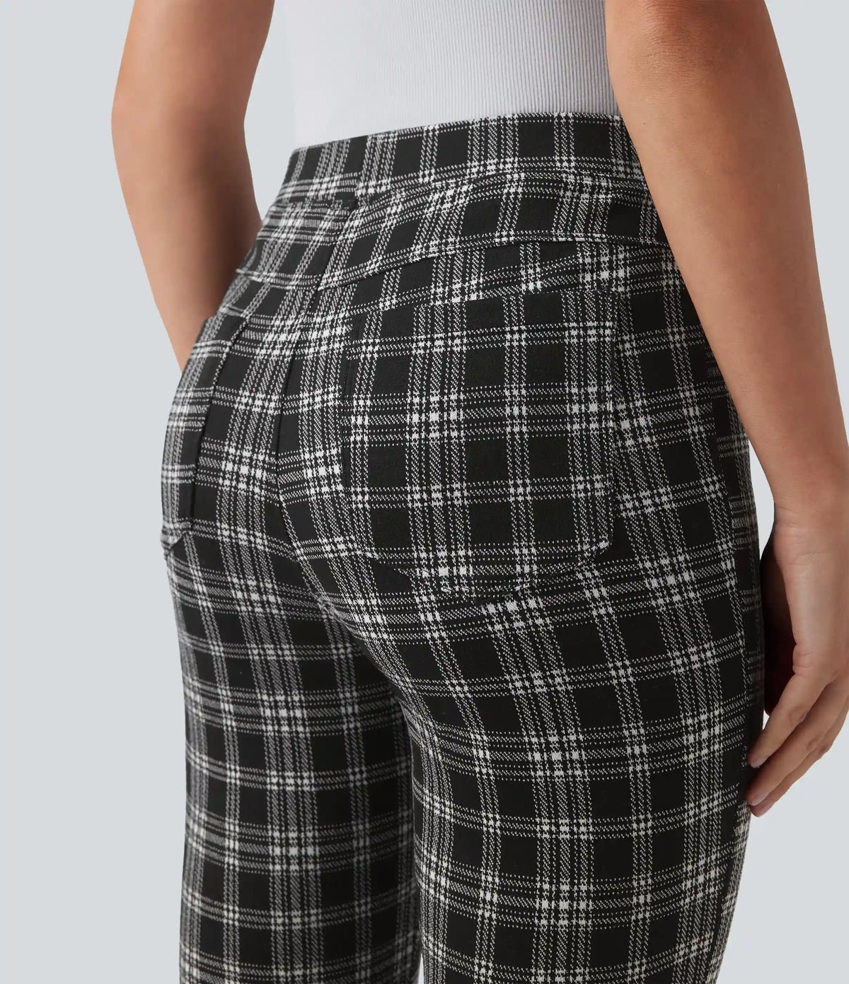 Halara Flex™ High Waisted Pocket Houndstooth Plaid Skinny Work Pants
