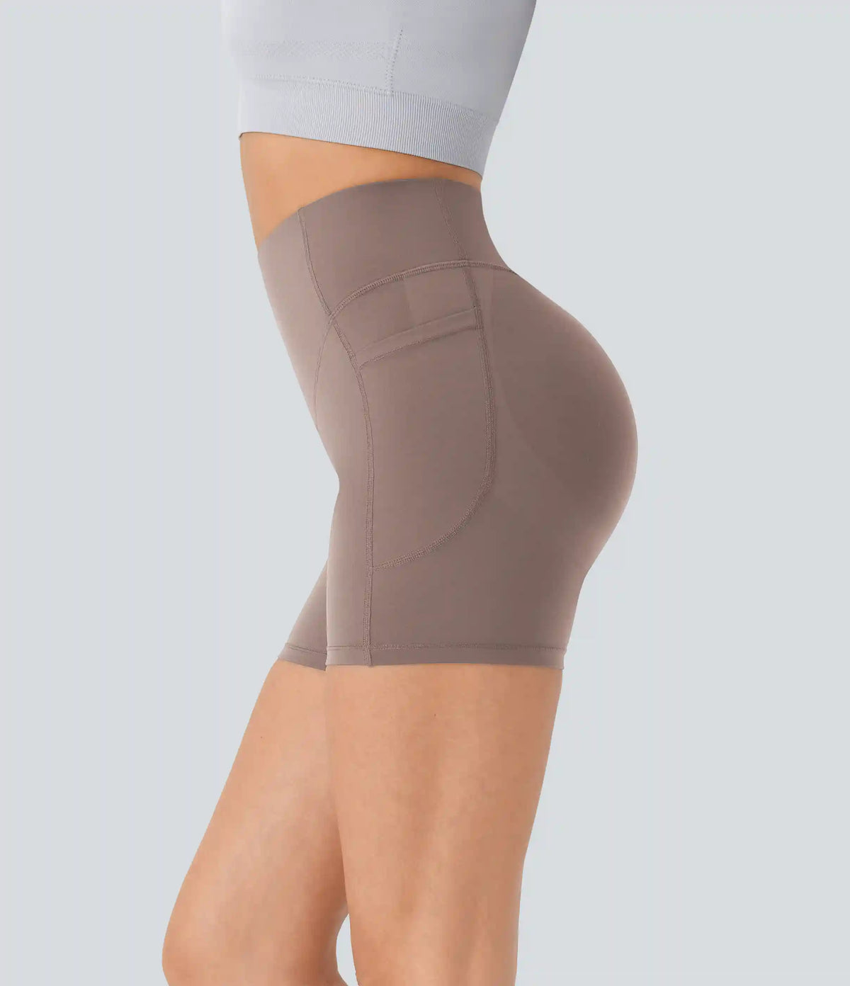 Halara UltraSculpt™ High Waisted Scrunch Butt Lifting Tummy Control Pocket Shaping Workout Biker Shorts 5''