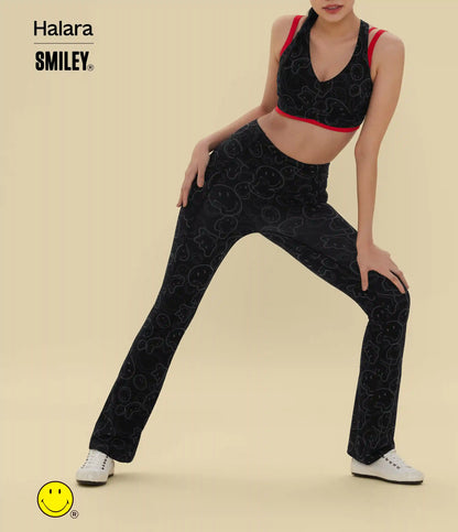 Halara X Smiley® Halara UltraSculpt™ High Waisted Scrunch Butt Lifting Tummy Control Bootcut Training Leggings with Pockets
