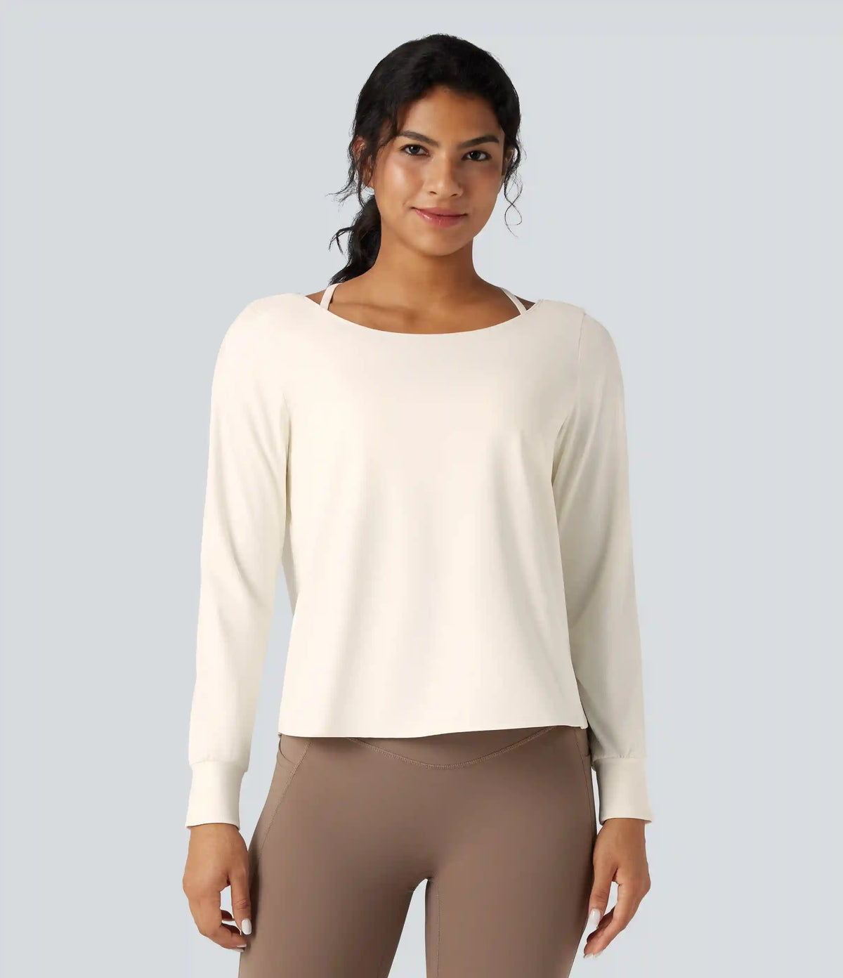 SoftlyZero™ Airy Cut-out Back 2-Piece Yoga Sports Top