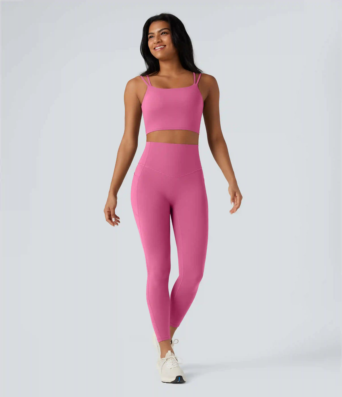 Halara UltraSculpt™ Double Straps Twisted Backless Cropped Yoga Tank Top