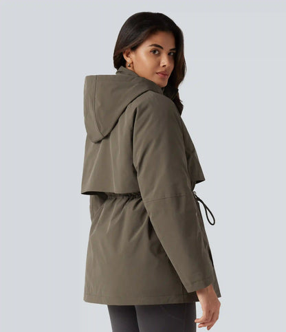 Hooded Long Sleeve Casual Padded Jacket with Pockets