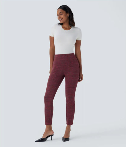 Halara Flex™ High Waisted Pocket Houndstooth Plaid Skinny Work Pants