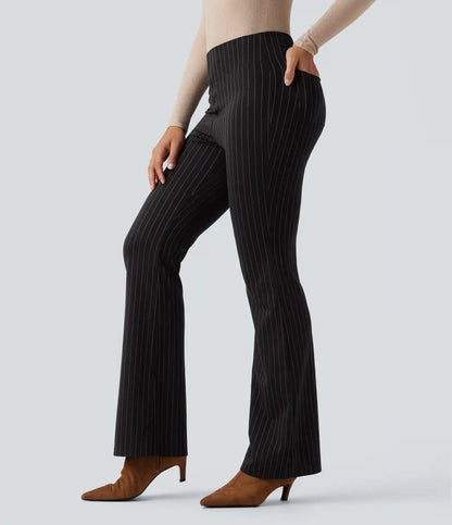 Halara Flex™ High Waisted Striped Work Flare Pants with Pockets