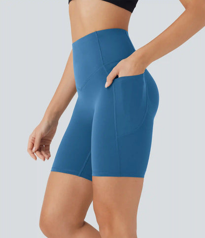Halara UltraSculpt™ High Waisted Butt Lifting Tummy Control Pocket Shaping Training Biker Shorts 7''