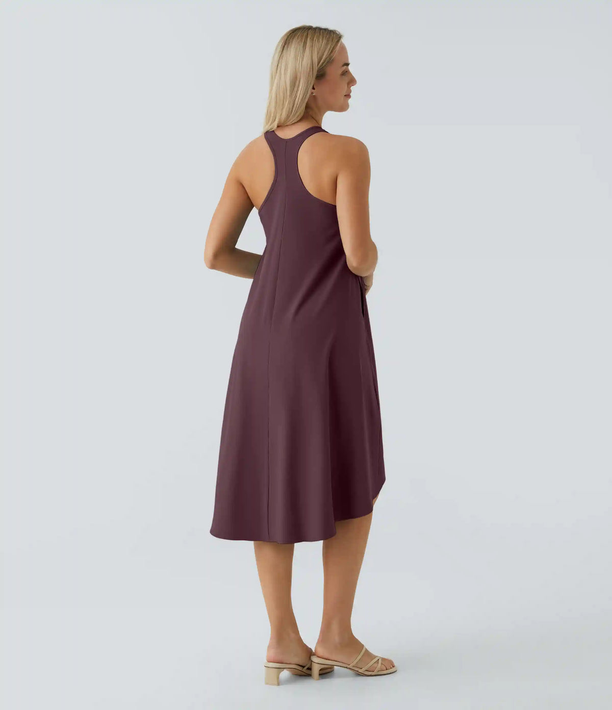 Breezeful™ RacerPocket High Low Flowy Midi Quick Dry Casual Dress