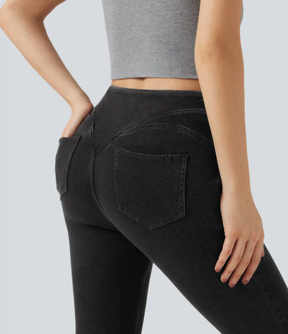 Halara Flex™ High Waisted Tummy Control Butt Lifting Denim Casual Leggings with Pockets
