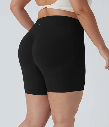 Plus Size Halara UltraSculpt™ High Waisted Scrunch Butt Lifting Tummy Control Shaping Training Biker Shorts 7'' with Pockets