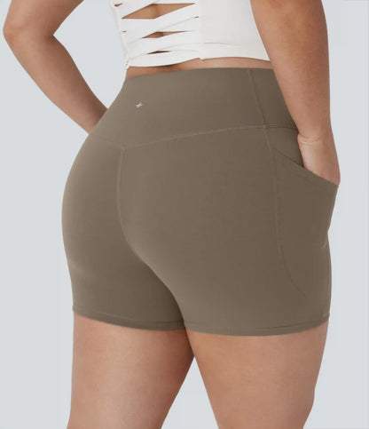 Plus Size Halara UltraSculpt™ High Waisted Tummy Control Training Biker Shorts 3'' with Pockets