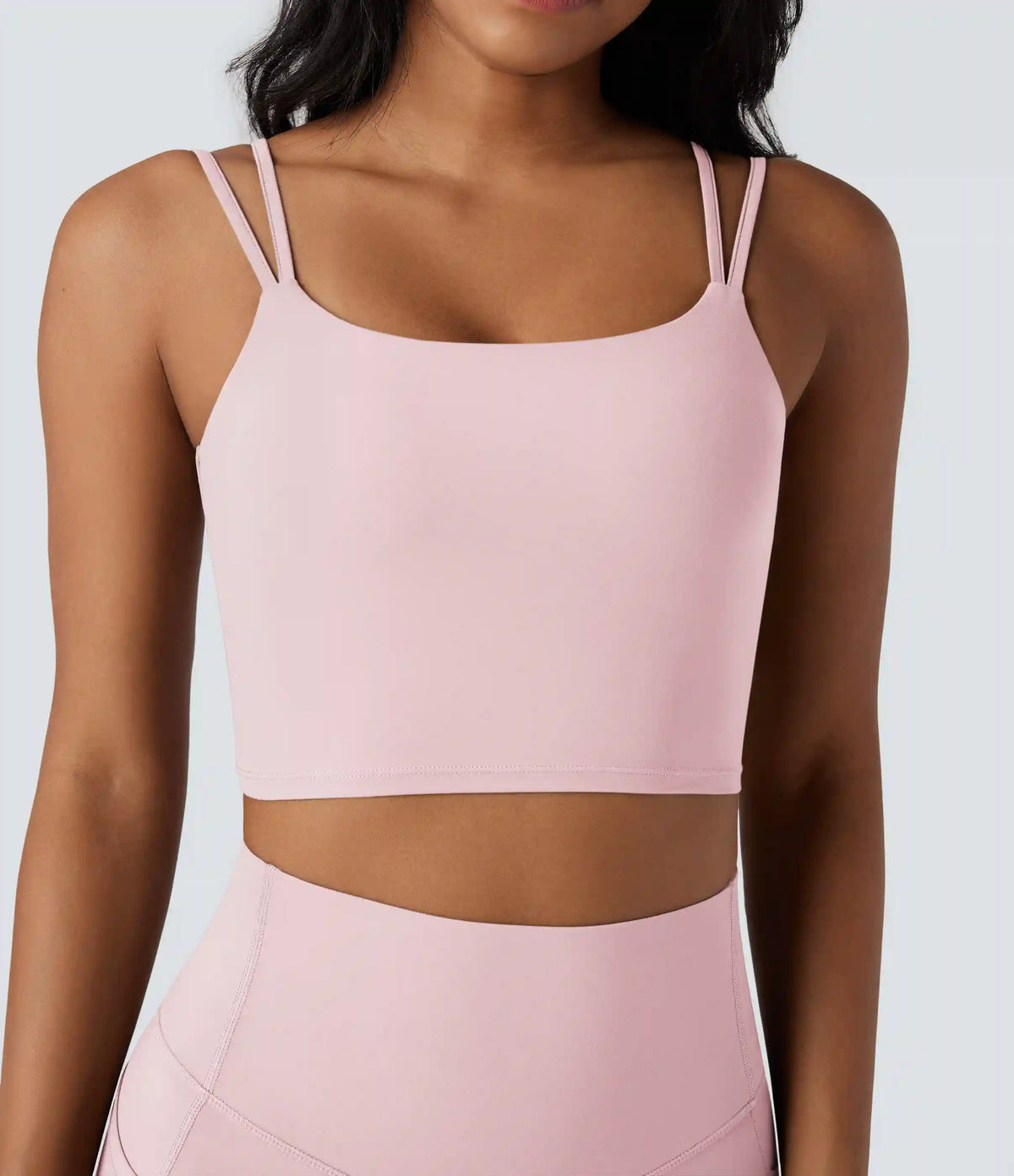 Halara UltraSculpt™ Double Straps Twisted Backless Cropped Yoga Tank Top