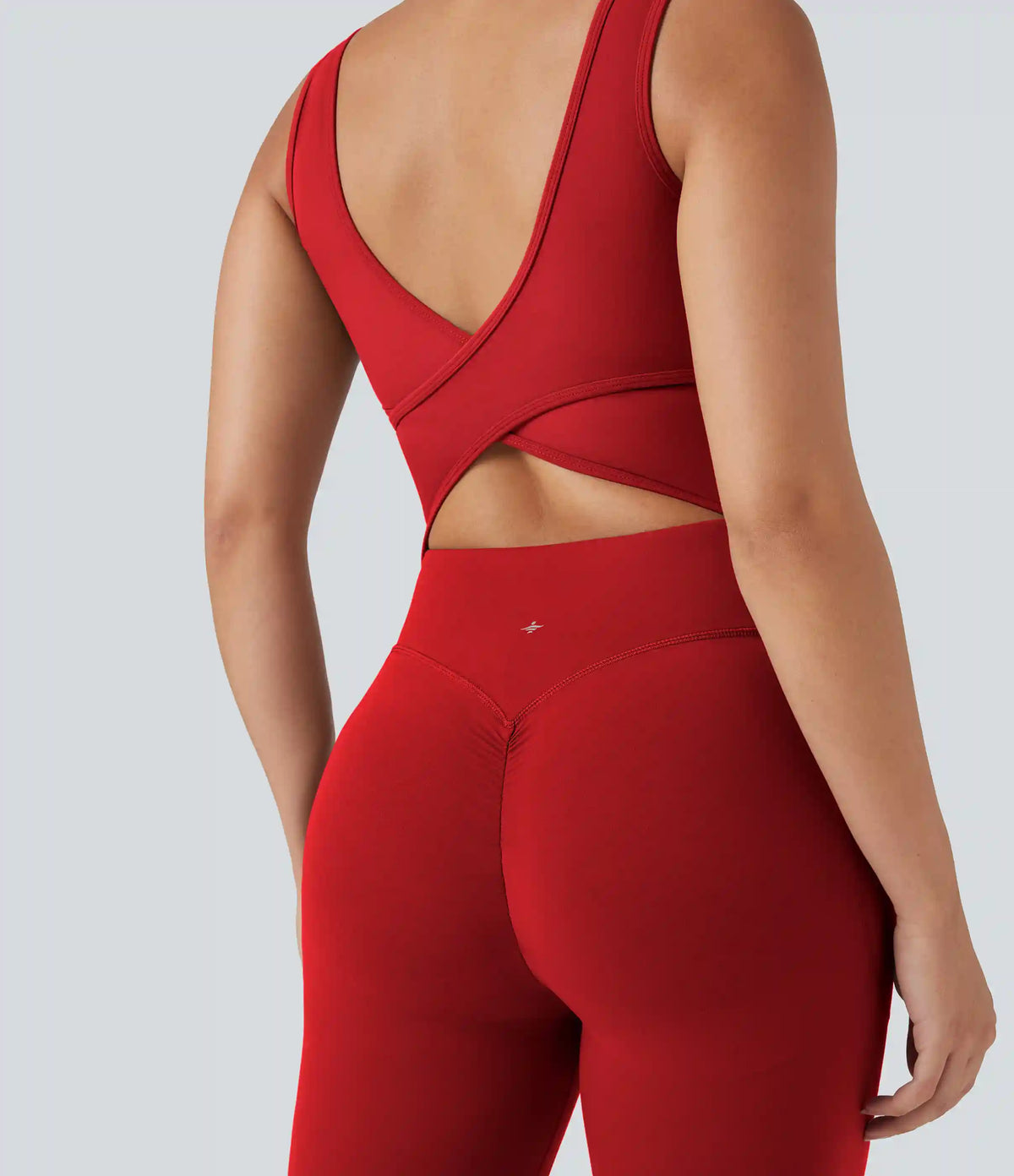 Halara UltraSculpt™ V Neck Tummy Control Butt Lifting Workout Jumpsuit with Pockets