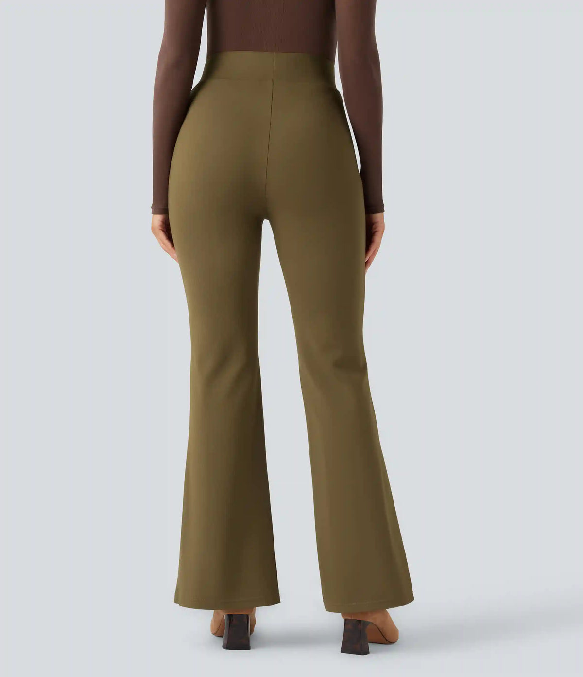 High Waisted Flare Work Pants