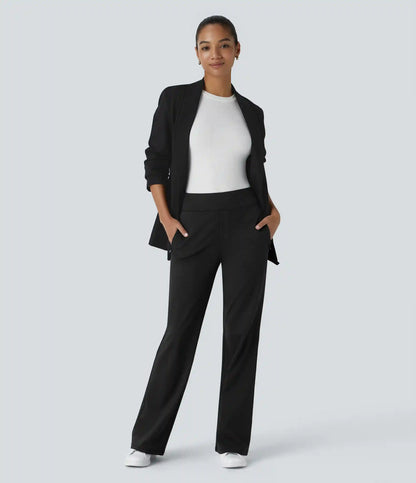 Halara Flex™ DayStretch Mid Rise Side Zipper Pocket Work Flare Pants