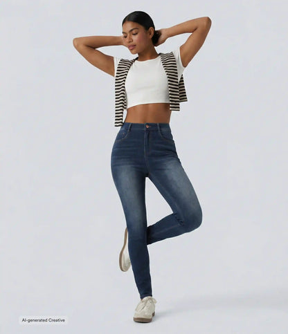 Halara Flex™ High Waisted Casual Skinny Jeans with Pockets