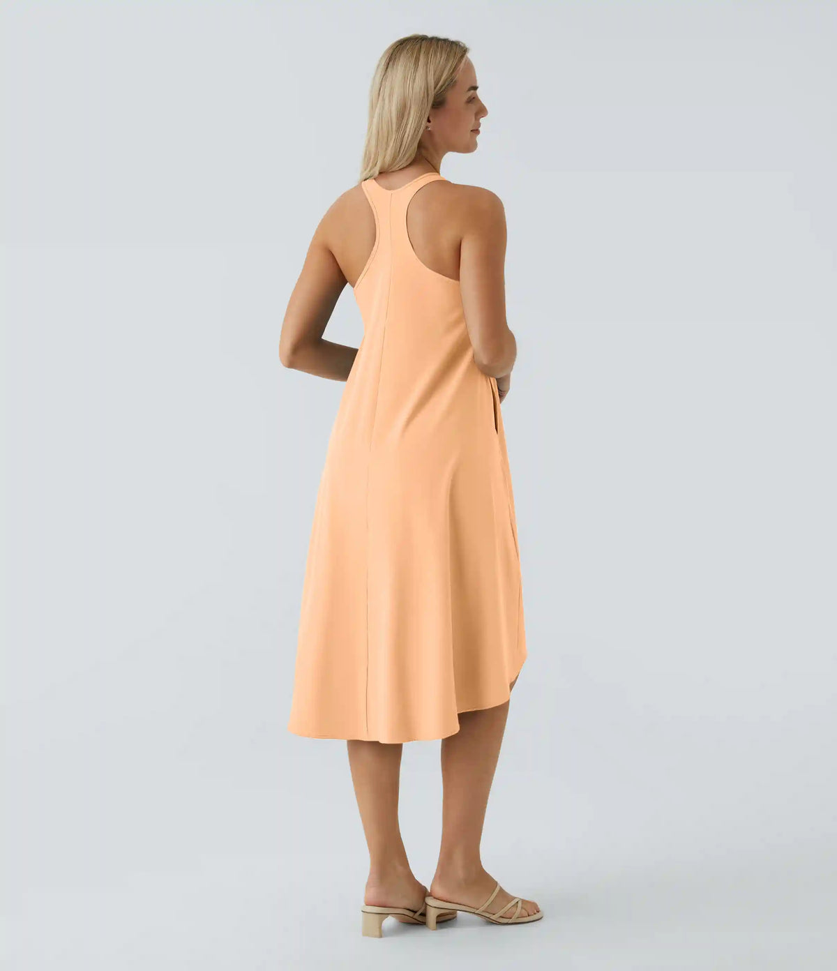 Breezeful™ RacerPocket High Low Flowy Midi Quick Dry Casual Dress
