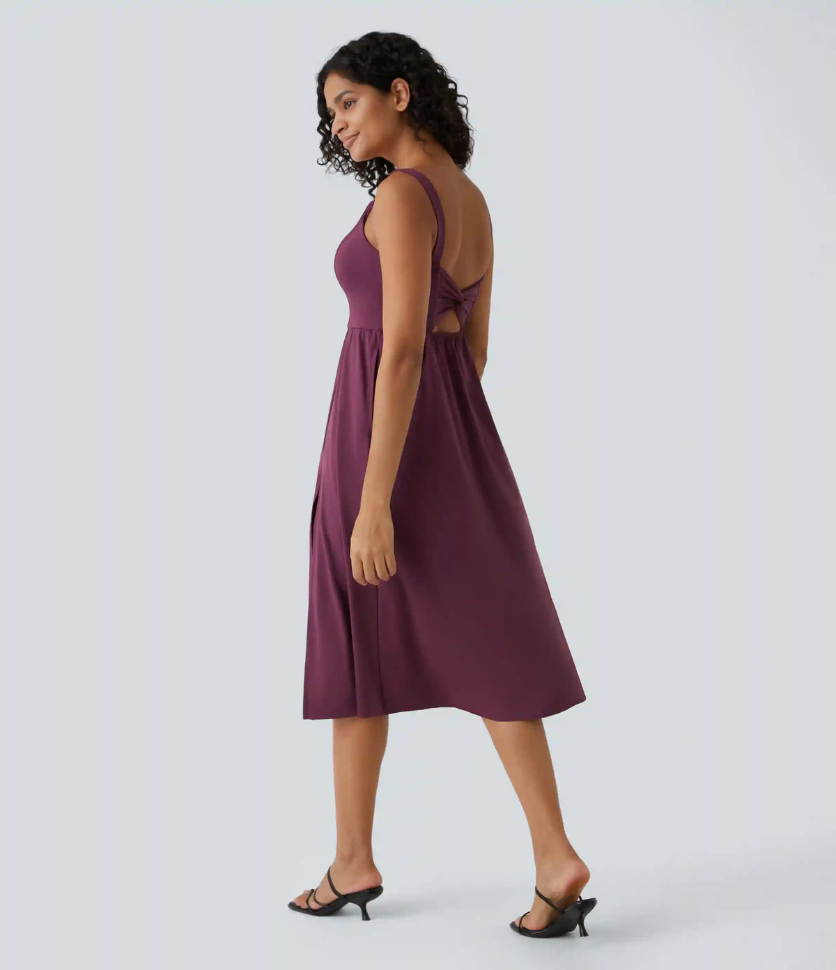 Padded Midi Casual Dress A-D Cups