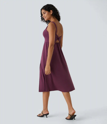 Padded Midi Casual Dress A-D Cups