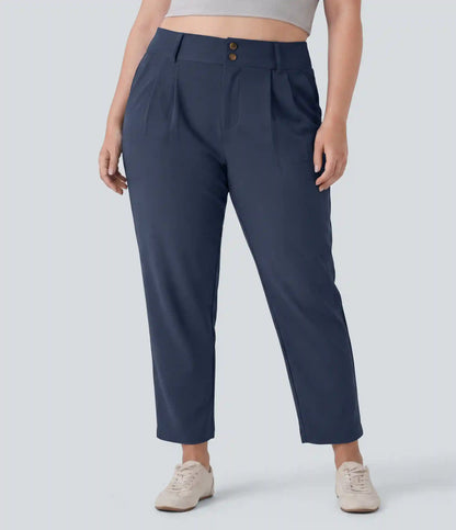 Plus Size Halara Flex™ High Waisted Tapered Waffle Work Pants with Pockets