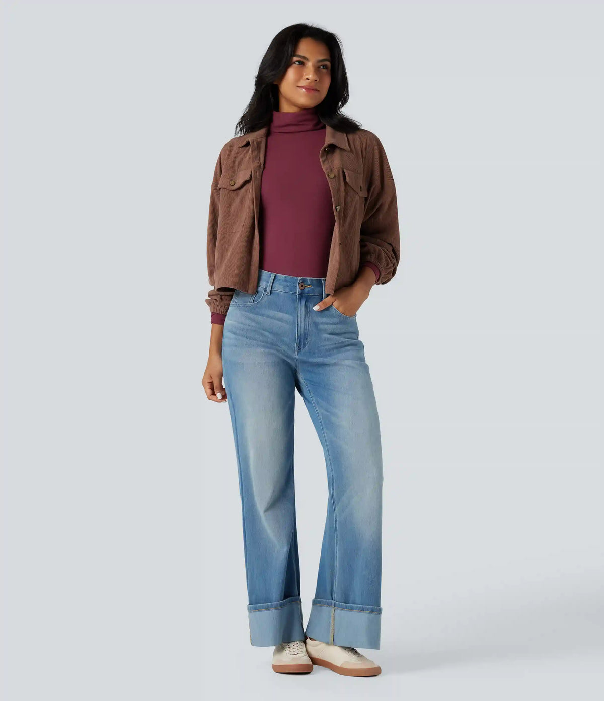 Halara HeatCore Turtleneck Long Sleeve Thumb Hole Casual Warming Top