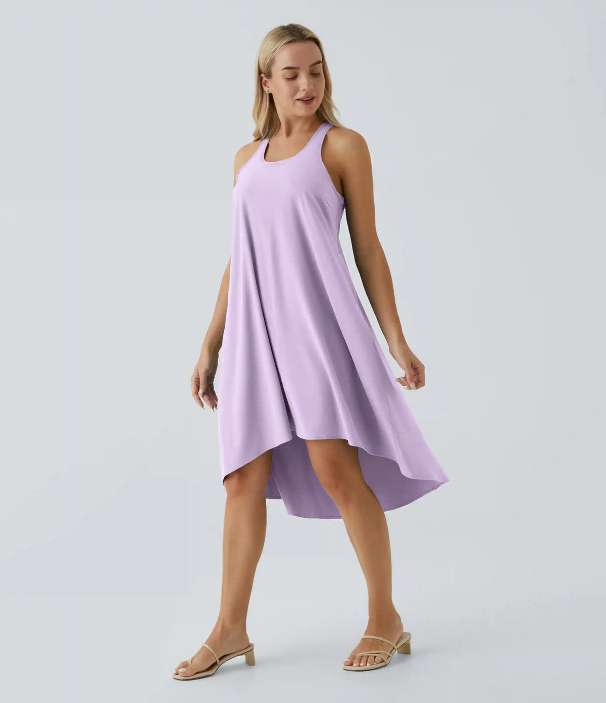 Breezeful™ RacerPocket High Low Flowy Midi Quick Dry Casual Dress