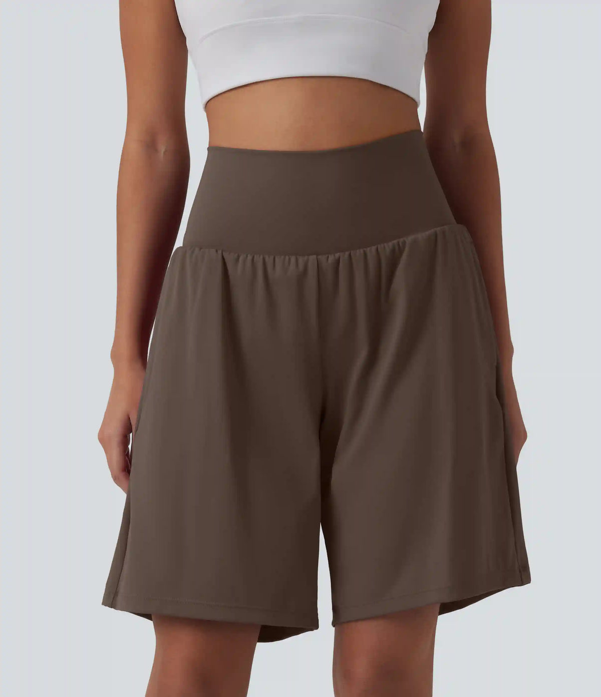 SoftlyZero™ Airy Super High Waisted 2-in-1 InstantCool Yoga Shorts 9" with Pockets
