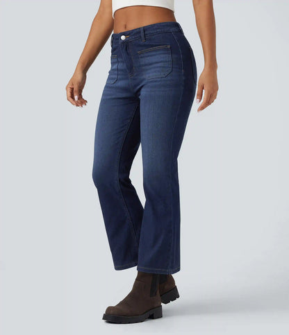 Halara Flex™ Denim Heat Mid Rise Denim Casual Bootcut Jeans with Pockets