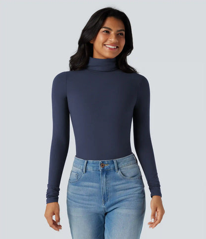 Halara HeatCore Turtleneck Long Sleeve Thumb Hole Casual Warming Top