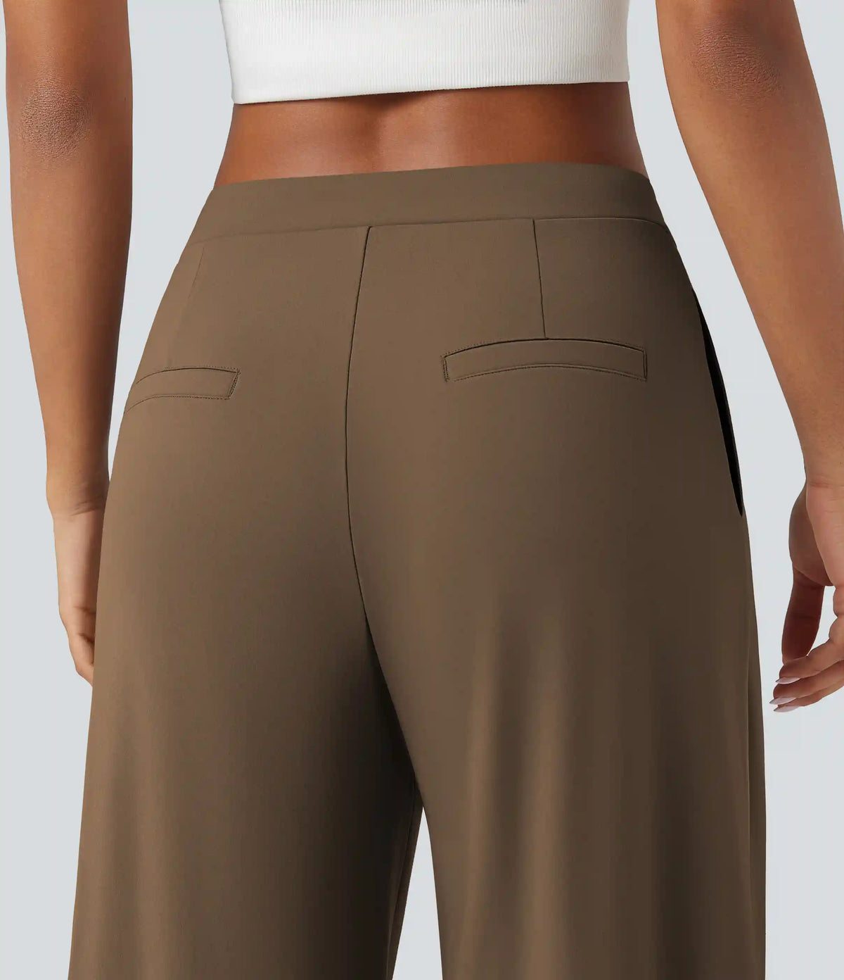 Halara Flex™ DayStretch Asymmetric Mid Rise Barrel Leg Work Pants with Pockets