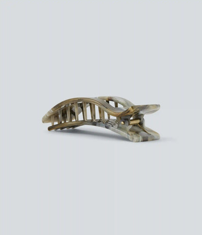 Marble-Patterned Flat Hair Clip