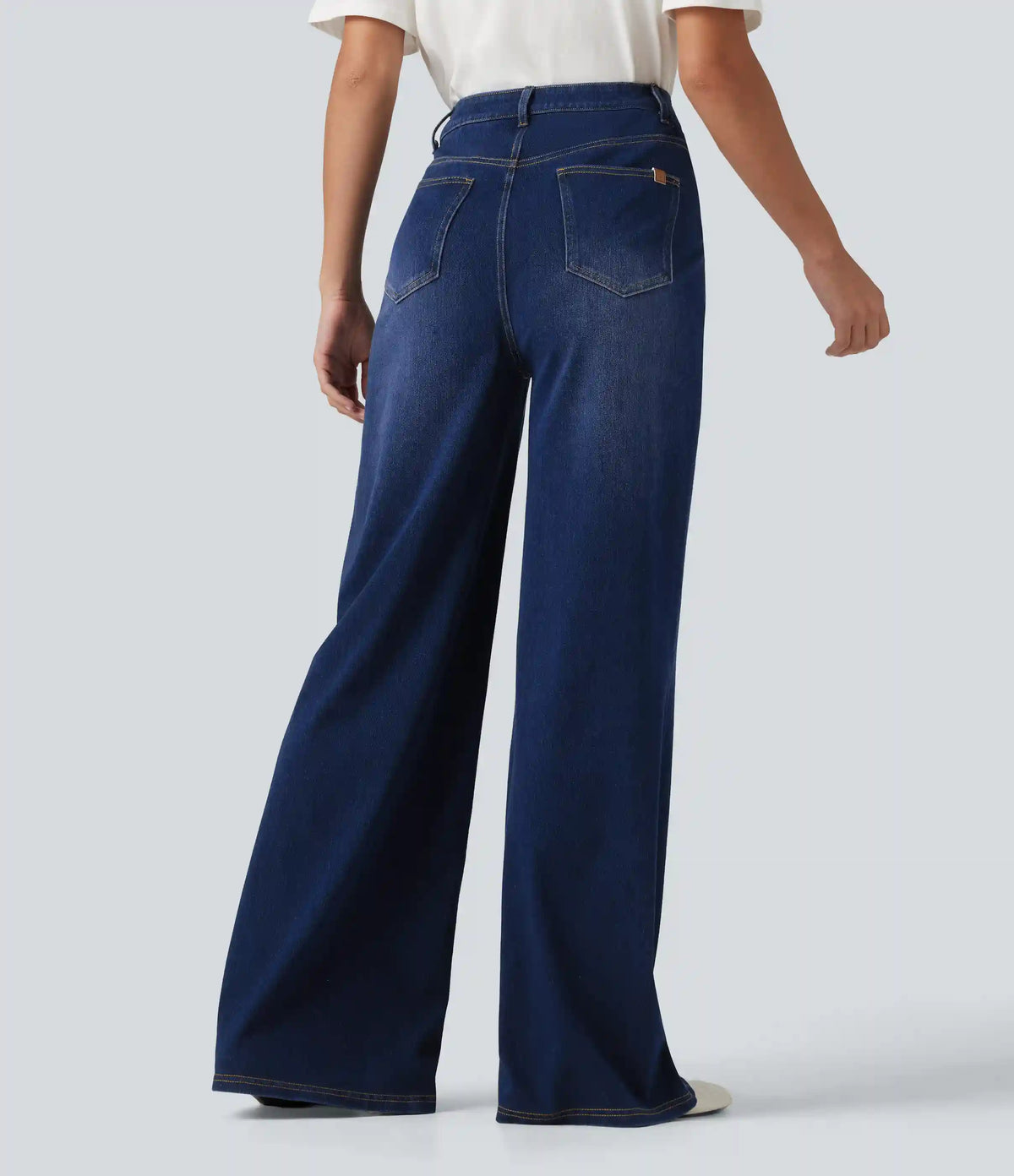 Halara Flex™ High Waisted Crossover Bootcut Casual Jeans with Pockets