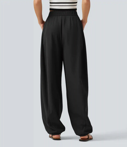 High Waisted Balloon Casual Pants with Pockets
