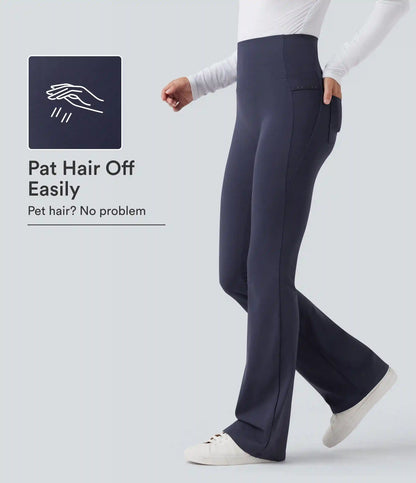Patitoff™ 2.0 Pet Hair Resistant High Waisted Tummy Control Bootcut Casual Pants with Pockets