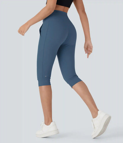 SoftlyZero™ Plush High Waisted Drawstring Pocket Yoga Pedal Pusher Joggers