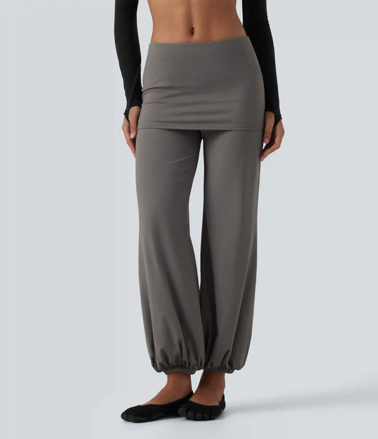 SoftlyZero™ Airy Low Rise Tapered InstantCool Yoga Skirted Joggers with Pockets