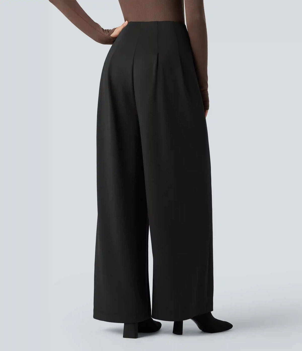 SpacerTek™ Super High Waisted Crossover Wide Leg Work Pants