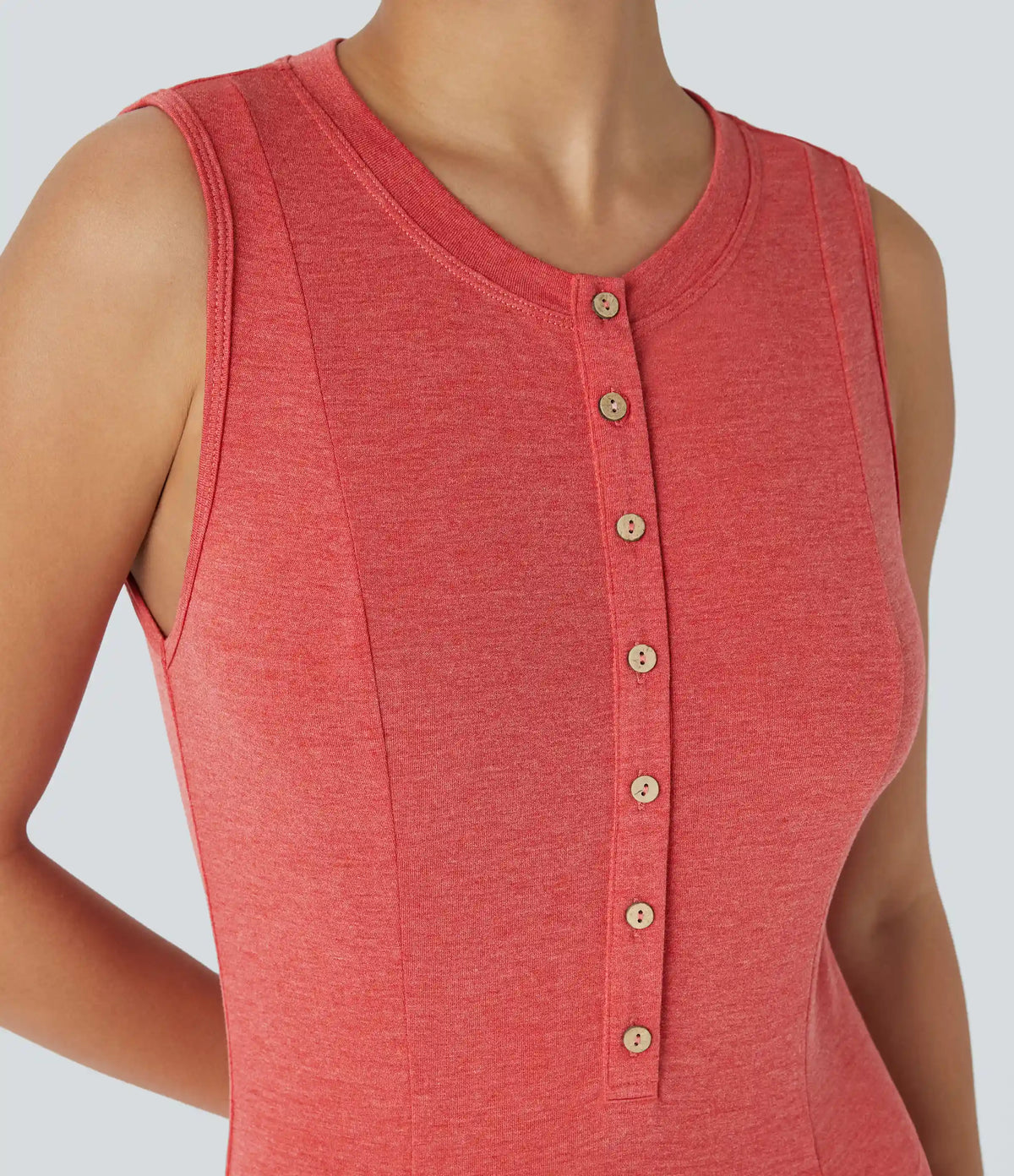 Round Neck Sleeveless Flare Maxi Casual Dress