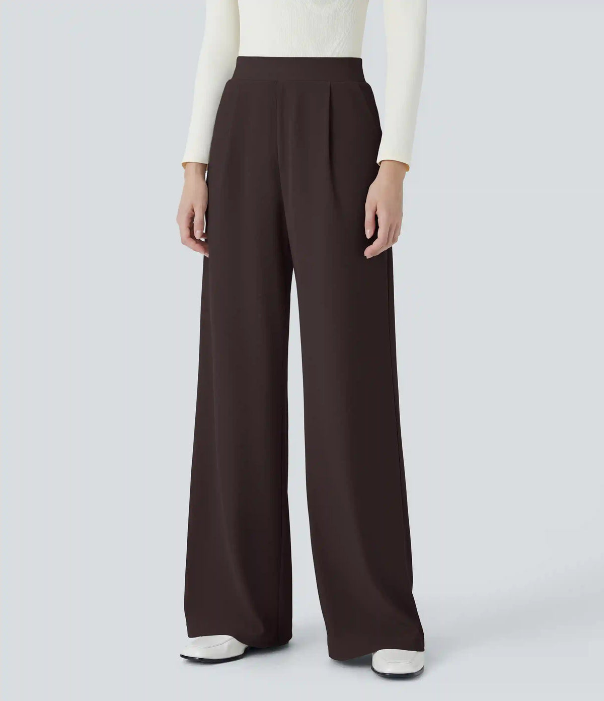 Halara Flex™ High Waisted Body Sculpt Waist-Slimming Pocket Wide Leg Micro Waffle Work Pants