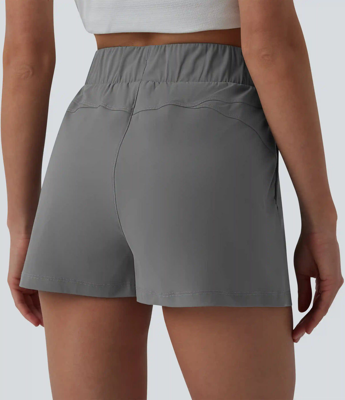 High Waisted Drawstring Quick Dry InstantCool Running Shorts 2.5'' with Pockets-UPF40+