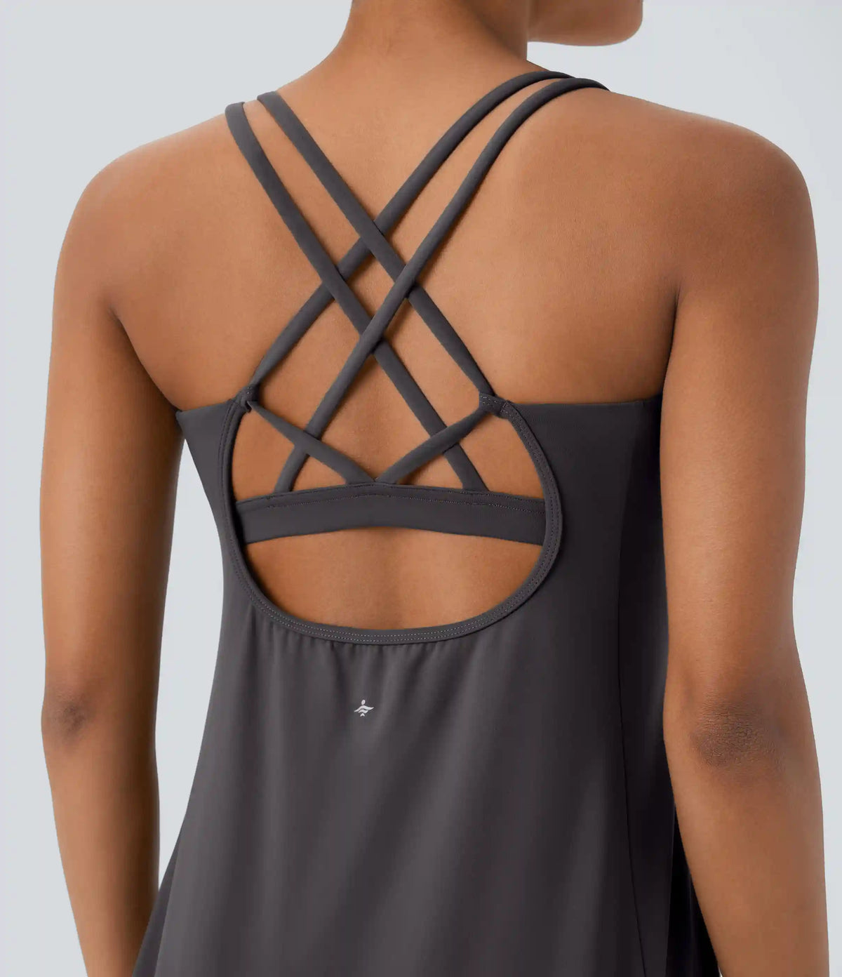 SoftlyZero™ Plush Cut Out Pocket 2-Piece Mini Yoga Active Dress