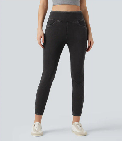 Halara Flex™ High Waisted Tummy Control Butt Lifting Denim Casual Leggings with Pockets
