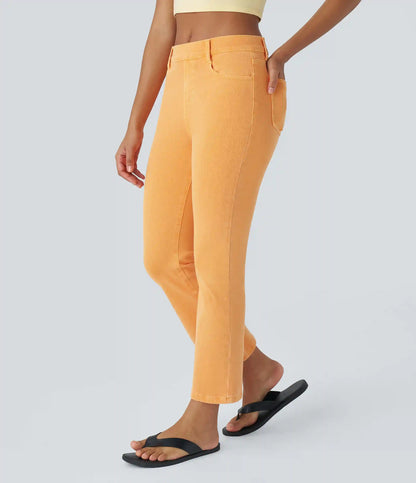 Halara Flex™ High Waisted Pockets Colorful Casual Bootcut Jeans